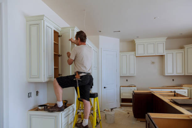Kitchen island installation in Gibsonton by JMT Kitchen Cabinet